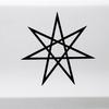 Minglewood Trading Red - Setogram Faery Star Vinyl Decal Sticker - Magick Septagram Fairy Elven - 15w x 15h inches - Die Cut Sticker view 2