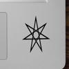 Minglewood Trading Red - Setogram Faery Star Vinyl Decal Sticker - Magick Septagram Fairy Elven - 15w x 15h inches - Die Cut Sticker view 3