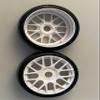 Sweep Racing 40145E415 1:8 GT Belted Slick EXP 45 Shore White Spoke Rim (2) view 2