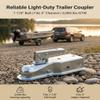 1-7/8" Ball Straight Trailer Coupler, Fits 3" Channel Tongue, 2,000 lbs Class I Heavy Duty Towing Hitch with Quick Latch, Zinc Plated Finish for RV, Boat Trailer, Camper & Utility Trailer view 2