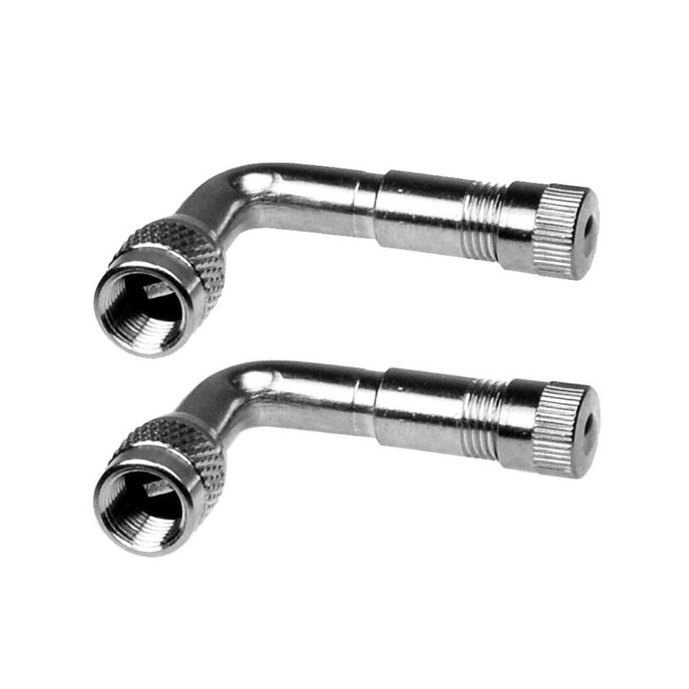 BESPORTBLE 2 Pcs Motorcycle Valve Adapter, 90 Degree Tire Tyre Valve Stem Extension Adapter- Universal for Car Motorcycle Bike Truck RVs Scooter Spare Parts