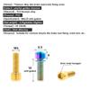 LvTu Titanium Bolt TC4 M6 X 18MM Disc Brake Caliper Adapter Mount Screw Pack of 4 with Gasket (Color : Rainbow) view 3