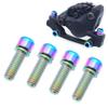 LvTu Titanium Bolt TC4 M6 X 18MM Disc Brake Caliper Adapter Mount Screw Pack of 4 with Gasket (Color : Rainbow) view 4