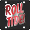 Dixie Dawgs Laser Cut Alabama Roll Tide License Plate Car Tag Black view 1