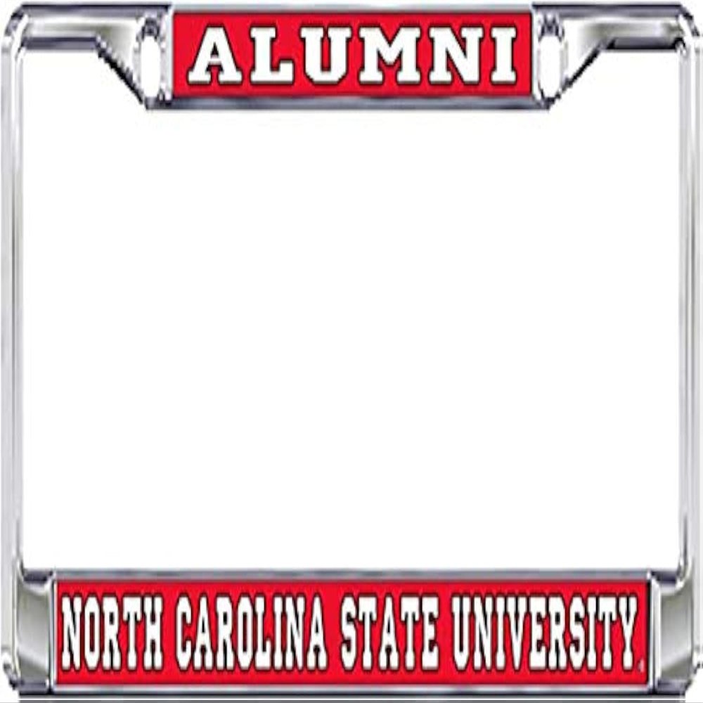 Dixie Dawgs North Carolina State Wolfpack Metal Domed License Plate Frame for Front or Back of Car Officially Licensed (Alumni)