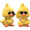 wonuu Cute Yellow Duck Car Ornaments Cool Duck Car Dashboard Decorations Shaking Head Doll view 1