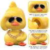 wonuu Cute Yellow Duck Car Ornaments Cool Duck Car Dashboard Decorations Shaking Head Doll view 3