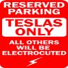 Tesla Parking Only Poster (10 mil vinyl, 7x10) view 1