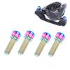 Juscycling Pack of 4 pcs Titanium Bolts Screws for MTB Road Bicycle and Mountain Bike Disc Caliper, M6X20mm (Oil Slick) view 1