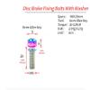 Juscycling Pack of 4 pcs Titanium Bolts Screws for MTB Road Bicycle and Mountain Bike Disc Caliper, M6X20mm (Oil Slick) view 2