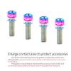 Juscycling Pack of 4 pcs Titanium Bolts Screws for MTB Road Bicycle and Mountain Bike Disc Caliper, M6X20mm (Oil Slick) view 4