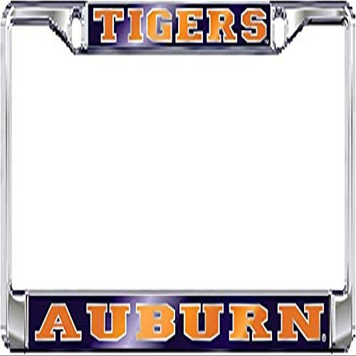 Dixie Dawgs Auburn Tigers Metal License Plate Frame for Front or Back of Car Officially Licensed