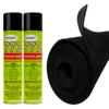 12FT x 3.75FT Black Carpet ROLL + 2 CANS of 777 Glue for Polymat Series 35 Latex Backed Carpet view 1