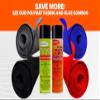 12FT x 3.75FT Black Carpet ROLL + 2 CANS of 777 Glue for Polymat Series 35 Latex Backed Carpet view 3