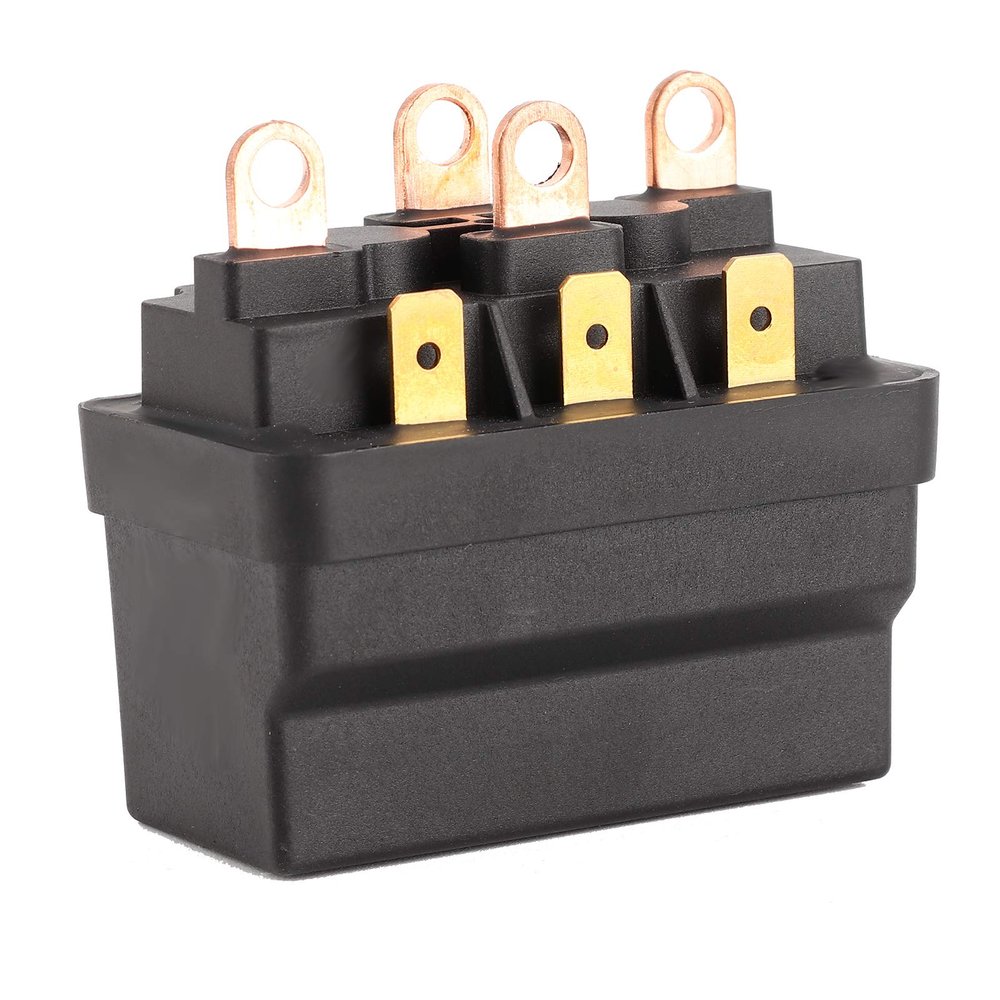 EVGATSAUTO 12V 120A Steel Winch Solenoid Relay Contactor, Universal Solenoid Relay for ATV UTV 4X4 Vehicles