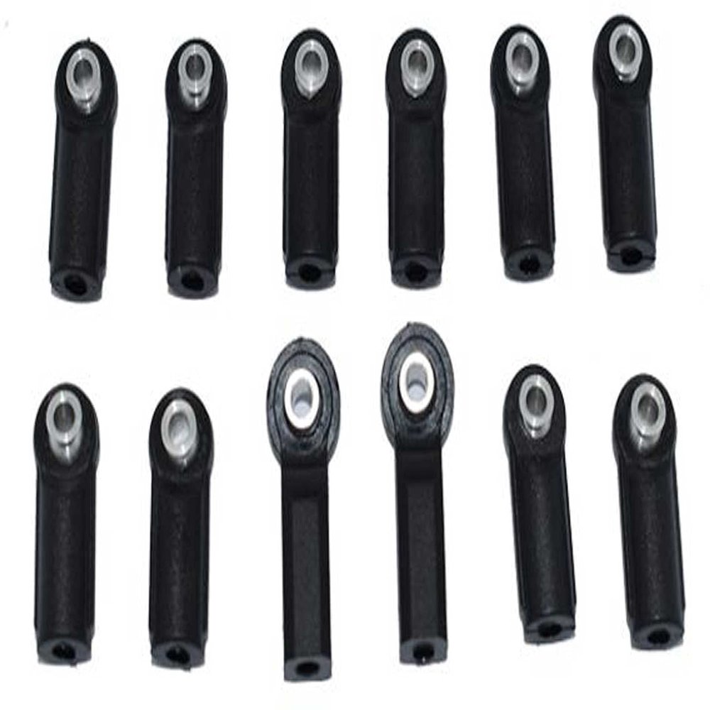 Plastic Ball Ends For GPM Optional Suspension Links Item# TRX4160A For Traxxas 1/10 TRX-4 Defender 82056-4, Tactical Unit #82066-4 12Pc Set Black