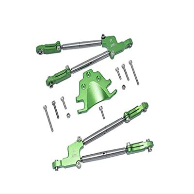 Aluminum Rear Tie Rods With Stabilizer For Arrma 1:5 KRATON 8S BLX/OUTCAST 8S BLX/KRATON EXB Roller - 12Pc Set Green