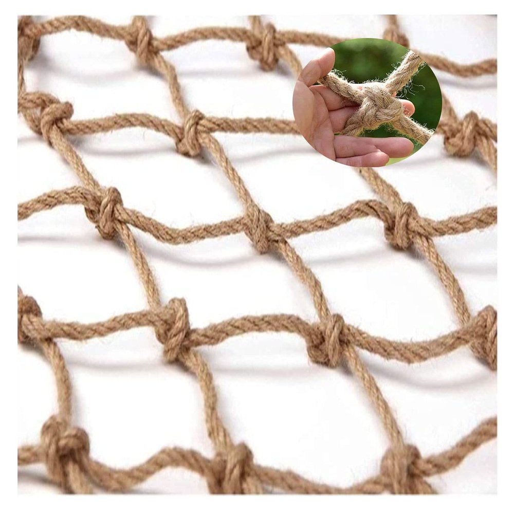 Hynet Rope Net Heavy Duty Cargo Net Kids Climbing Rope Ladder Truck Trailer Heavy Duty Netting Outdoor Playground Fence Decor Stair Protective Net (Size : 2 * 4m(7 * 13ft))