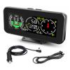 M60 Car Inclinometer for Off-Road SUV Vehicles, MPH KMH GPS Speedometer with Compass, Multifunctional Digital HUD Level Tilt Gauge Angle Slope Meter with Coordinate Display view 1