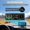M60 Car Inclinometer for Off-Road SUV Vehicles, MPH KMH GPS Speedometer with Compass, Multifunctional Digital HUD Level Tilt Gauge Angle Slope Meter with Coordinate Display view 3