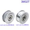 3M 32Teeth Idler Timing Pulley 10mm Bore 3mm Pitch for 15mm Width Belt 3M32T Tensioner Pulley Synchronous Wheel with Bearing (tooth width: 16mm, with tooth; bore: 10mm) view 2