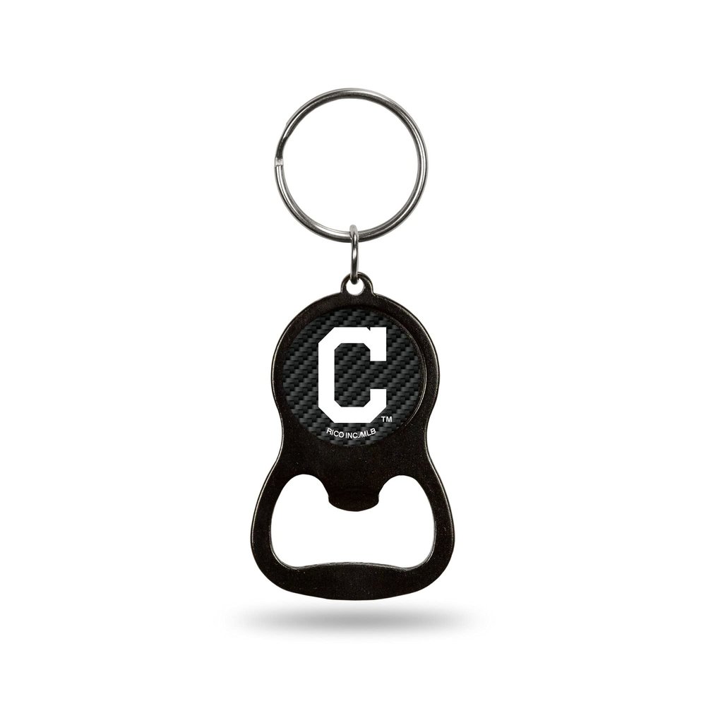 Rico Indians - Carbon Fiber Design - Colored Bottle Opener Keychain (Black) BOC4201CF Indians - Carbon Fiber Design - Colored Bottle Opener Keychain (Black)