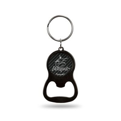Rico Marlins - Carbon Fiber Design - Colored Bottle Opener Keychain (Black) BOC6501CF Marlins - Carbon Fiber Design - Colored Bottle Opener Keychain (Black)