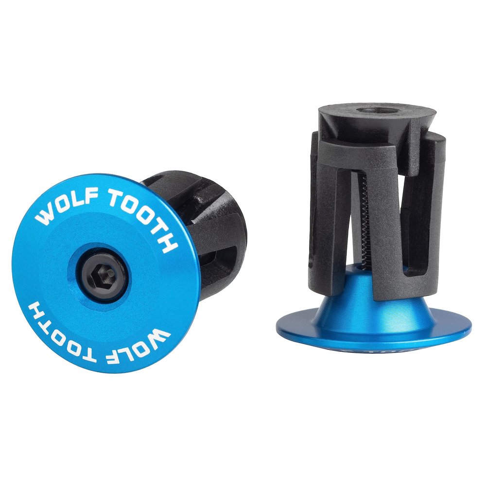 Wolf Tooth Alloy Bar End Plugs (Set of 2) - Blue
