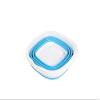kkhouse Silicone Bucket for Fishing Promotion Folding Bucket Car Wash Outdoor Fishing Supplies Square 10L Bathroom Kitchen Camp Bucket (Blue) view 3