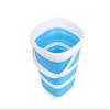 kkhouse Silicone Bucket for Fishing Promotion Folding Bucket Car Wash Outdoor Fishing Supplies Square 10L Bathroom Kitchen Camp Bucket (Blue) view 4