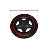 PTDecals 1PCS Big Texas Star Emblem Texas Edition Auto Car Badge Sticker Decals 7.5CM(2.95") (Black red) view 2