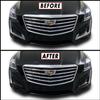 SlickMod Chrome Delete Blackout Vinyl Overlay for 2014-2019 Cadillac CTS Front Lower Side Chrome Trim (4. Lower Side Trim, Gloss Black) view 1