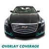 SlickMod Chrome Delete Blackout Vinyl Overlay for 2014-2019 Cadillac CTS Front Lower Side Chrome Trim (4. Lower Side Trim, Gloss Black) view 2