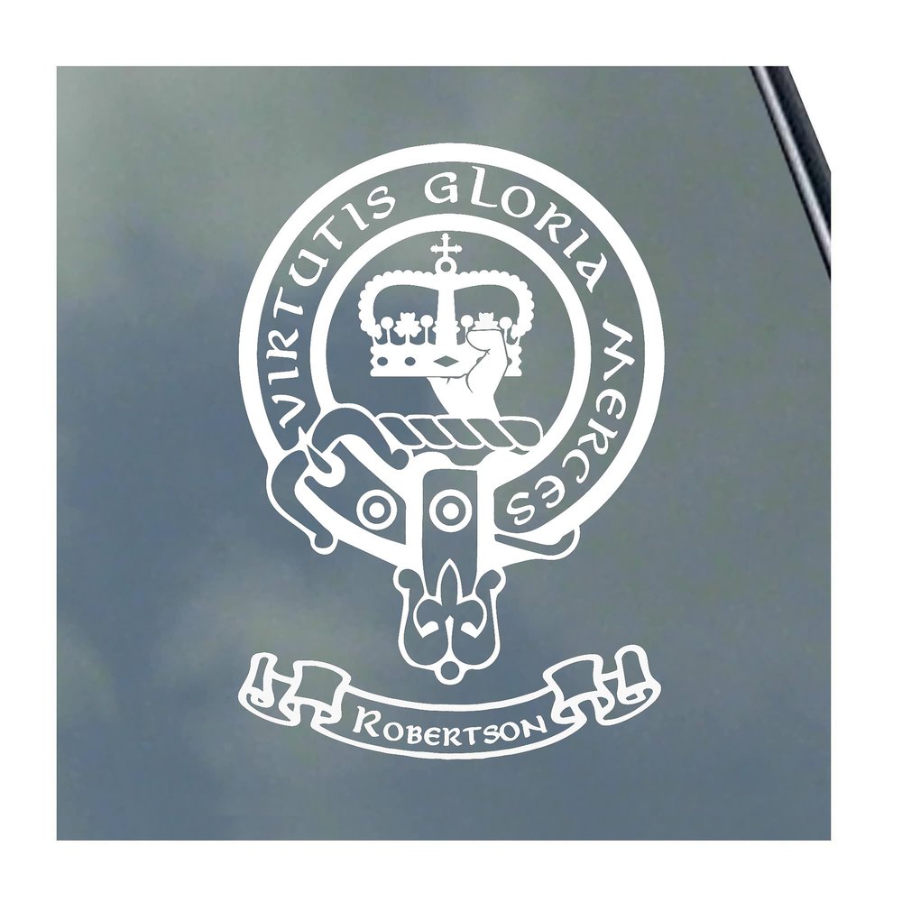 Robertson Donnachaidh Scottish Clan Vinyl Sticker Decal Tartan with Banner Option Family