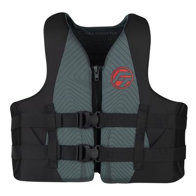 Full Throttle Adult Rapid Dry Neoprene Life Jacket, 2XL/3XL, Grey