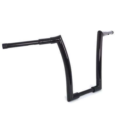 XKH- Motorcycle Black 14" Ape Hanger Handlebar Compatible With 12-16 FLD 13-17 FXDB 16-17 FXDLS 00-17 FLS [P/N: TGHD-HB031A-I-BK]