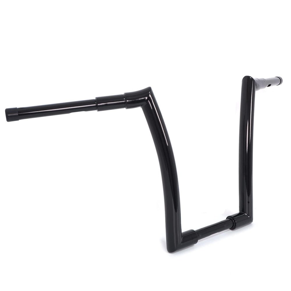 XKH- Motorcycle Black 14" Ape Hanger Handlebar Compatible With 12-16 FLD 13-17 FXDB 16-17 FXDLS 00-17 FLS [P/N: TGHD-HB031A-I-BK]