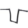 XKH- Motorcycle Black 14" Ape Hanger Handlebar Compatible With 12-16 FLD 13-17 FXDB 16-17 FXDLS 00-17 FLS [P/N: TGHD-HB031A-I-BK] view 3