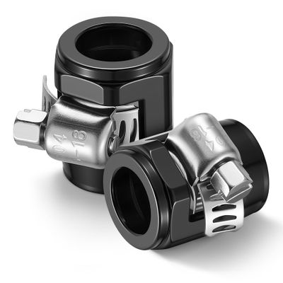 EVIL ENERGY 4PCS 6AN Hose Finisher Clamp 6061-T6 Aluminium Alloy, Black