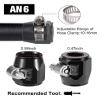 EVIL ENERGY 4PCS 6AN Hose Finisher Clamp 6061-T6 Aluminium Alloy, Black view 2