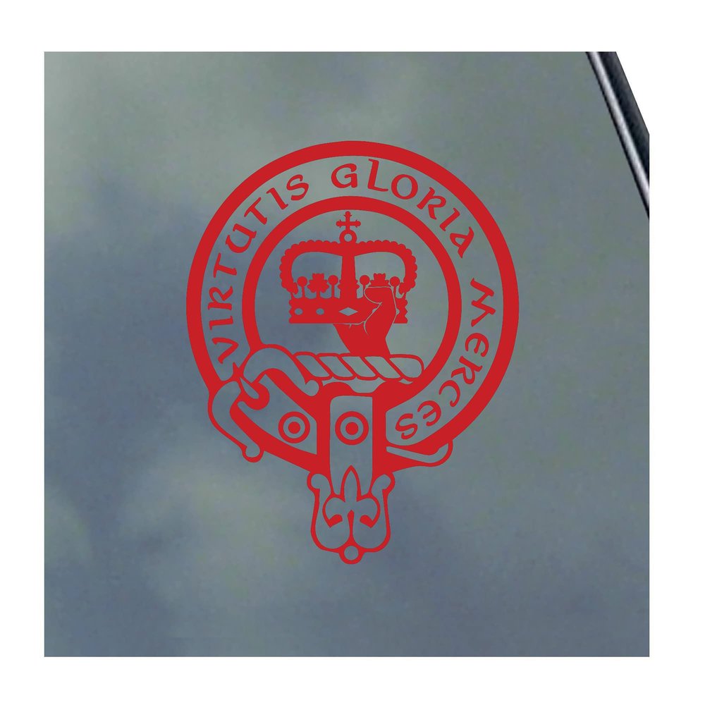 Robertson Donnachaidh Scottish Clan Vinyl Sticker Decal Tartan with Banner Option Family