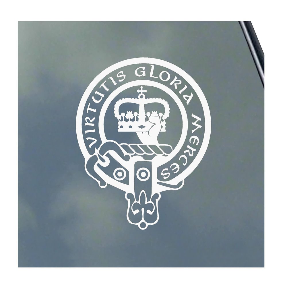 Robertson Donnachaidh Scottish Clan Vinyl Sticker Decal Tartan with Banner Option Family