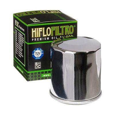 BossBearing Hiflo Chrome Oil Filter HF303C for Honda Motorcycle
