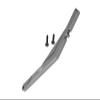 GPM For Losi 1/10 Lasernut U4 Tenacity LOS03028 Upgrade Parts Aluminum Rear Chassis Brace - 3Pc Set Gray Silver view 1