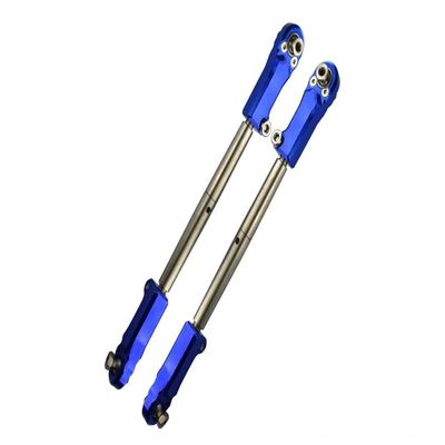 Aluminum + Stainless Steel Adjustable Front Steering Tie Rod For Arrma 1:5 KRATON 8S BLX/OUTCAST 8S BLX/KRATON EXB Roller - 2Pc Set Blue