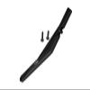 GPM For Losi 1/10 Lasernut U4 Tenacity LOS03028 Upgrade Parts Aluminum Rear Chassis Brace - 3Pc Set Black view 1