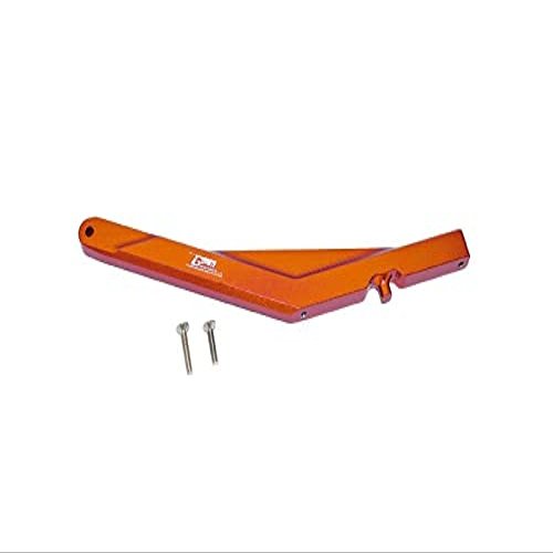 GPM For Losi 1/10 Lasernut U4 Tenacity LOS03028 Upgrade Parts Aluminum Rear Chassis Brace - 3Pc Set Orange