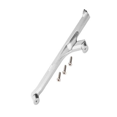 GPM For Losi 1:10 Lasernut U4 Tenacity LOS03028 / Tenacity DB Pro LOS03027V2 Upgrade Parts Aluminum Front Chassis Brace - 4Pc Set Silver