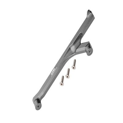 GPM For Losi 1:10 Lasernut U4 Tenacity LOS03028 / Tenacity DB Pro LOS03027V2 Upgrade Parts Aluminum Front Chassis Brace - 4Pc Set Gray Silver