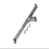 GPM For Losi 1:10 Lasernut U4 Tenacity LOS03028 / Tenacity DB Pro LOS03027V2 Upgrade Parts Aluminum Front Chassis Brace - 4Pc Set Gray Silver view 1
